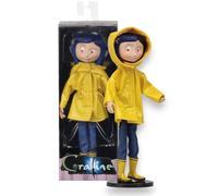 NECA Coraline Bendy Fashion Doll in Raincoat 7" Doll Figure Official Neil Gaiman