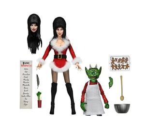 NECA Elvira, Mistress of the Dark figurine Clothed Very Scary Xmas Elvira 20 cm