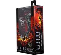 NECA Offical Aliens Fireteam Elite Spitter Alien - 7" Scale Action Figurine, Green/Black, Adult Collectible Item, Halloween