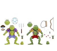 NECA Official- Teenage Mutant Ninja Turtles Genghis & Rasputin Frog 7” Scale Action Figure 2 pack