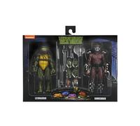 NECA Teenage Mutant Ninja Turtles Leonardo and Shredder Action Figures 2 Pack with Accessories Collectible Set
