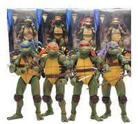 NECA Teenage Mutant Ninja Turtles TMNT Leonardo Raphael Donatello Action Figure Model Turtle Ninja Movie Anime KidsToy Doll Gift 4pcs