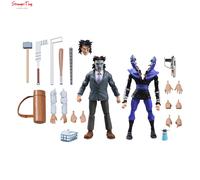 NECA TMNT CARTOON SUIT CASEY JONES AND SPLIT FOOT SOLDIER 2-PACK 7 FIGURES