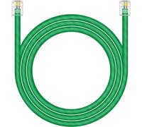 NECABLES CAT5E RJ11 Data Cable DSL Cable 3ft Heavy Duty High-Speed for DSL Modem UTP Compatible with ATT RJ11 6P4C Male to Male Green - 3 Feet