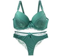 Necalisi Bralette Bra Sets for Women Green Women's lace Full Coverage Hollow Bra Embroidery Underwear Plus Size Underwired Bra Soft Cup Bra 38B