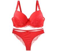 Necalisi bralette underwear sets for women red Women's lace Full Coverage Hollow Bra Embroidery Underwear Plus Size Underwired Bra Full Coverage Bra 38B