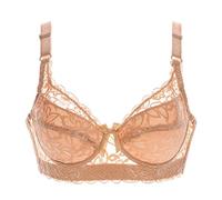 Necalisi Plus Size Bra Khaki Women's Bras Underwire Plunge Plus Size Lace Comfort V-Neck Lace Bralette Top Plunge Bandeau top 80C