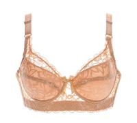 Necalisi Plus Size Bra Khaki Women's Bras Underwire Plunge Plus Size Lace Comfort V-Neck Lace Bralette Top Plunge Bandeau top 80C