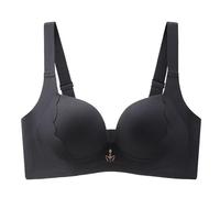 Necalisi Push up Bra Black Women's Bra Comfort Zero Feel Bralette Push Up Support Sleep Underwear Bralettes for Women Plus Size 50D