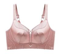 Necalisi Women's Bras Pink Women Wireless Brassieres Comfortable Wireless Bralette Fixed Pad No Underwire Bra Plus Size 36E
