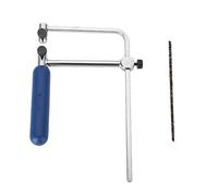 NECALON Handsaw Multi-Purpose Adjustable U-Shaped Saw Frame with 6 Spiral Replacement Blades for Wood Metal Glass Cutting Tool