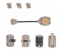 NECARL Tactical Helmet Light Military with IR + Red +White LED Task Lamp, Survival Signal Light with 4 Mount Accessories for Fast Mich Helmet Molle System 20mm Picatinny Rail (3R-DE)