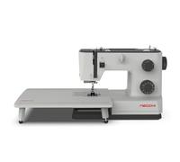 NECCHI Q132A Sewing Machine with Extension Table, Italian Designed, Stainless Steel Metal Bedplate, 32 Built-In Stitches, Accessory Kit Included.