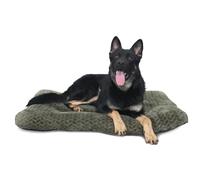 Necesitar Large Dog Crate Bed 42 Inch Washable Soft and Fluffy Dog Mats for Cages Up to 90 lbs Pet Pillows for Crate Tire Printing Olive Green