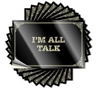 Necessities Girly Tattoo - I'm All Talk Removable Decal Bumper Easy Peel for Layered(8X12CM)