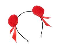 Necha Buns Headband Hair Styling Hair Ties With Soft Pompoms Traditional Chinese Movie Character Headpiece For Parties