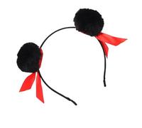 Necha Buns Headband Hair Styling Hair Ties With Soft Pompoms Traditional Chinese Movie Character Headpiece For Parties