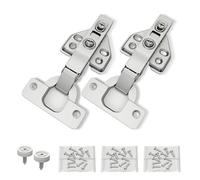 NECILO Accessories Pack for Pocket Drawer Slides - 2 Full Overlay Hinges, 36 Screws, 2 Rollers - Complete Installation Kit
