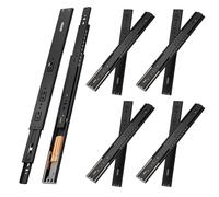 NECILO Push to Open 300mm Drawer Slides, 45kg Load Capacity Drawer Slides, Full Extension Ball Bearing Side Mount Cabinet Rails, Suitable for Kitchen & Cabinet, 5 Pair(10 Packs)