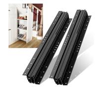 NECILO Undermount Heavy Duty Drawer Runners 900mm Concealed Drawer Runner, 120kg Load Capacity Full Extension Ball Bearing, Suitable for Under-Stair and Base Cabinet, Buttom Mount, 1 Pair(2 Packs)