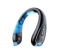Neck Air Conditioner, Bladeless USB Neck Fan, Portable Rechargeable, 3 Speeds, LED Display, 5000mAh Portable Neck Fan with Semiconductor Cooling Airflow for Outdoor Travel Indoor