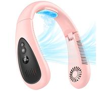 Neck Air Conditioner, Portable Neck Fan with Cooling Plate Rechargeable | 360°Cooling Airflow 5000mah USB Fan Hands Free Bladeless Wearable Foldable Mini Fan for Men Women Kids Home Office Outdoor
