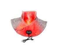 Neck and Shoulder Heat Wrap,Massager Vibration Warmer Brace - Auto Shut-Off Ergonomic Heated Wrap - for Women Men Home Workplace Daily Relaxation After Exercise Cold Weather