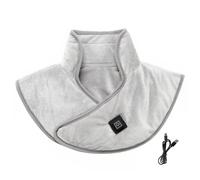 Neck and Shoulder Heating Pad Electric Portable USB Heating Pad Multifunctional Heated Shawl for Women and Men, 11.8x16.5 inch, No Power Bank Grey Neck