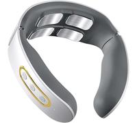 Neck and Shoulder Massager - 4 Massage Heads Multiple Tapping Modes Ergonomic Stretch Arm U-Shaped Design Portable for Office Workers & Travelers