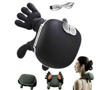 Neck and Shoulder Massager, 4D Bionic Hand Design Heated Massager Master, Rechargeable Neck Massagers with 2 Mode Heat and Fingers, Deep Tissue Relax Device, Electric Massage(Black)