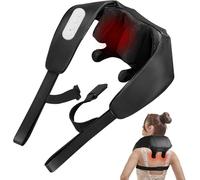 Neck and Shoulder Massager Deep Tissue, Cordless Kneading with 6 Massage Nodes, Shiatsu Neck Back Shoulder Massager with Heat for Traps, Back & Leg, Gifts for Men Women, Home Use