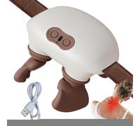 Neck and Shoulder Massager - Deep Tissue Relaxation Device with 2 Heat Modes, Ergonomic Neck and Back Massager for Home, Travel, Exercise Recovery, Study, Long Drives, Weekend Relaxation