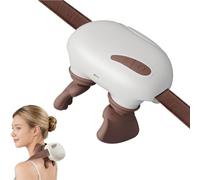 Neck and Shoulder Massager,Portable Shiatsu Back Massage Hand-Shaped Deep Tissue 4D Kneading Massager with Heat for Pain Relief and Muscle Relax,Father Mother Gifts for Women Men (B)