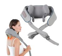 Neck and Shoulder Massager, Shiatsu Neck and Shoulder Massager with Heat, Two Massage Modes, Deep Tissue 5D Kneading Neck Back Massager for Neck Pain, Shoulder Muscle Relief… (grey)