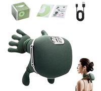 Neck and Shoulder Massager with Heat, 4D Kneading Bionic Hand for Pain Relief, Wireless Deep Tissue Cervical & Back Massager, Portable and Rechargeable for Home & Office