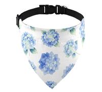 Neck Bib Lightweight D-Ringing Small Medium Large Pets Festival Decoration Blue Hydrangea