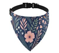Neck Bib Lightweight D-Ringing Small Medium Large Pets Festival Decoration Boho Blue Blush Floral