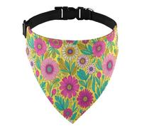 Neck Bib Polyester Adjustable Buckle All Breeds Pet Accessories Boho Floral