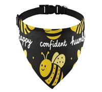 Neck Bib Soft Adjustable Buckle 13-21 Inch Neck Daily Wear Cute Bee Words