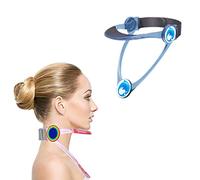 Neck Brace,Adjustable Cervical Collar Support and Back Posture Corrector Traction,Cervical Neck Traction Device,Lightweight Portable (Adult Blue)