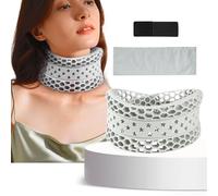 Neck Brace for Neck Pain and Support, Adjustable Soft Cervical Collar for Sleeping Breathable Honeycomb Silicone Neck Support Brace Wrap Keep Vertebrae Stable & Cervical Spine Pressure Relief (Gray)