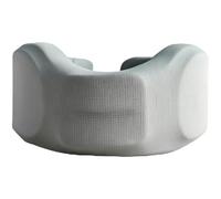 Neck Brace Posture Corrector with Arch-contoured Support, Soft Cervical Collar in Ice Silk Fabric, Breathable Neck Support for Fatigue Relief, Promotes Proper Neck Alignment, Gray, L 18.7 x 3.3 in