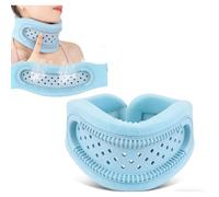 Neck Brace Support Cervical Collar Silicone Posture Corrector for Men and Women Relieves Discomfort in The Neck and Shoulders Caused by Prolonged Work(Light Gray)(Blue)