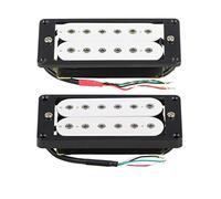 Neck Bridge Set White Humbucker Ceramic Magnet With Flat Frame Electric Guitar Pickup Guitar Pickups