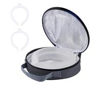 Neck Cooler Ice Ring with Insulated Bag. Wearable Head Shoulder Cooling Tube for Hot Weather, Gel Ice Collar for Outdoor Workers, Sports. Reusable Cool Wraps, Mixed Colors (Double White)