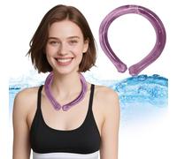 Neck Cooler Wrap, Cooling Ring for the Neck, Neck Cooler for Against Heat in Summer, Neck Cooling Hose for Outdoor Workers, Sports, Freezing Below 18 °C (Purple)