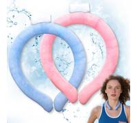 Neck Cooling Tube, 2PCS Reusable Wearable Cooling Neck Wraps for Summer Heat, Cooling Starts at 28°C Hot Summer