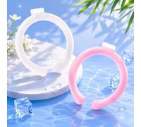 Neck Cooling Tube, 2PCS Reusable Wearable Cooling Neck Wraps for Summer Heat, Cooling Starts at 28°C Hot Summer