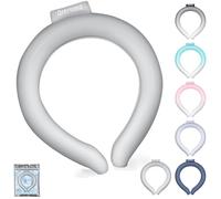 Neck Cooling Tube 70% Gel Increase Ice Ring Neck Cooler Wearable Cooling Neck Wraps Cooling Neck Ring Body Cooling Products for Outdoor Indoor Activities Relief for Hot Flashes(Grey,L)