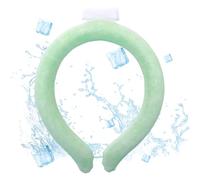Neck Cooling Tube, Reusable Wearable Cooling Neck Wraps for Summer Heat, Cooling Starts at 28°C, Relief for Hot Flashes and Fever Smart ice Neckband for All Sports Outdoor Activities, (Green, M)